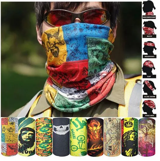 100pcs Multi bike motorcycle helmet face mask half skull mask CS Ski Headwear Neck cycling pirate headband hat halloween pirate kerchief