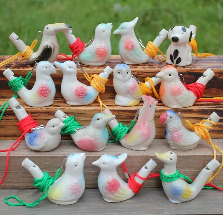 wholesale dropship new arrival water bird whistle clay bird ceramic Glazed bird whistle-peacock Birds toys 