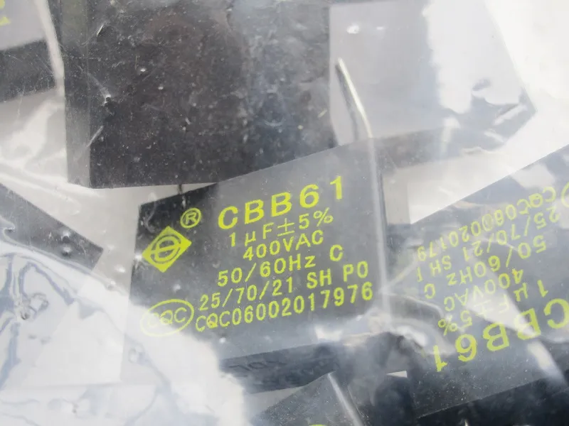 CBB61 400V 1UF 450V Klimatyzacja wentylatorów Kondensator kondensator kondensator kondensator kondensator 1,0UF 450V