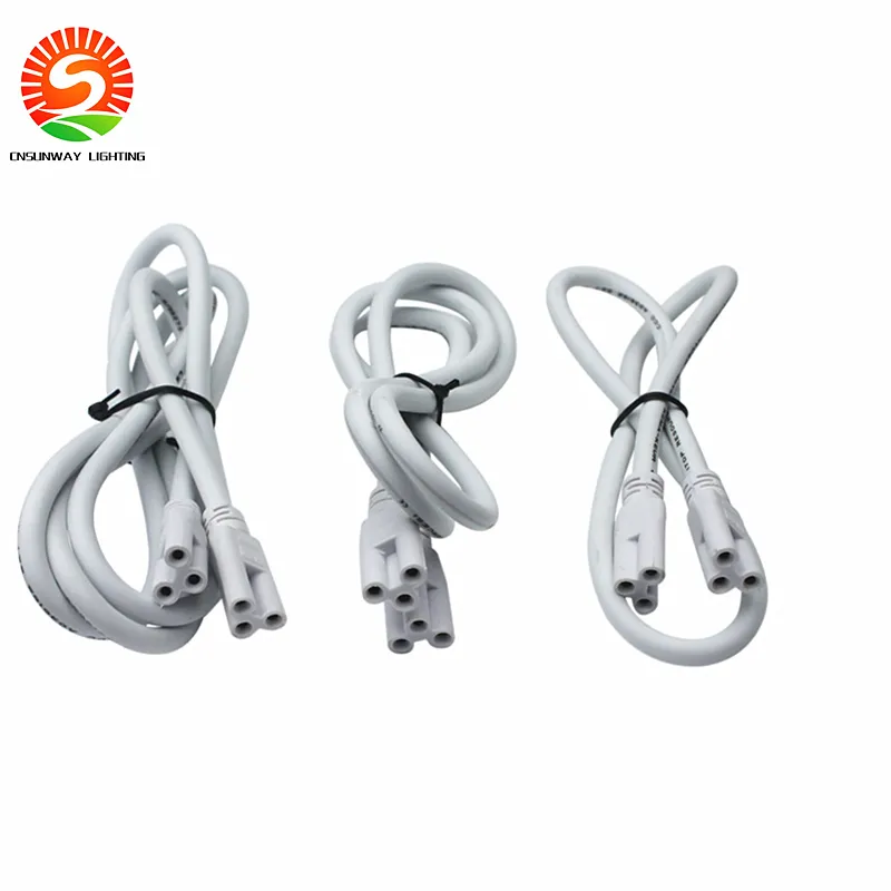 2FT 3FT 4FT 5FT-kabel för integrerade T8 T5 LED-rör Ljusanslutning Double-end Rouffher Line 25st / Lot