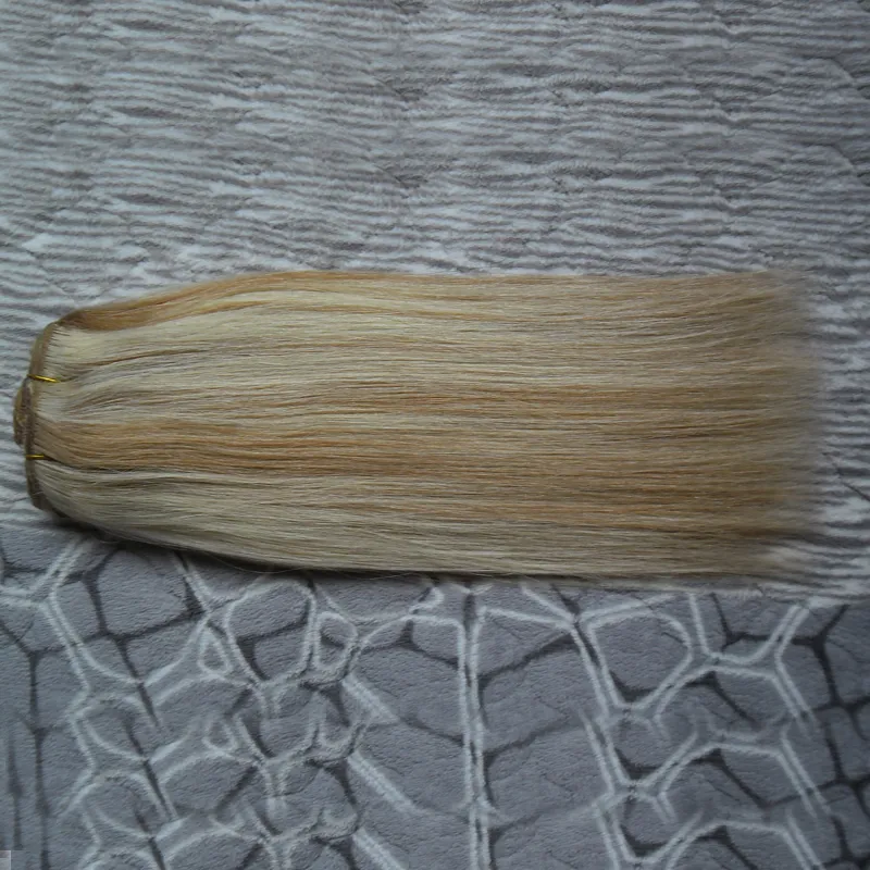 Malaysian virgin hair Straight 27/613 blonde virgin hair Weave Bundles 100g human hair extensions double weft