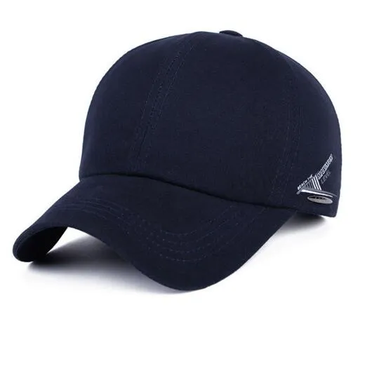 Verão Sólido Baseball Cap Homens Outdoor Sports cabido Caps Marca Mens Chapéus de Sun Bonés de beisebol preto branco do sol bonés por Homens