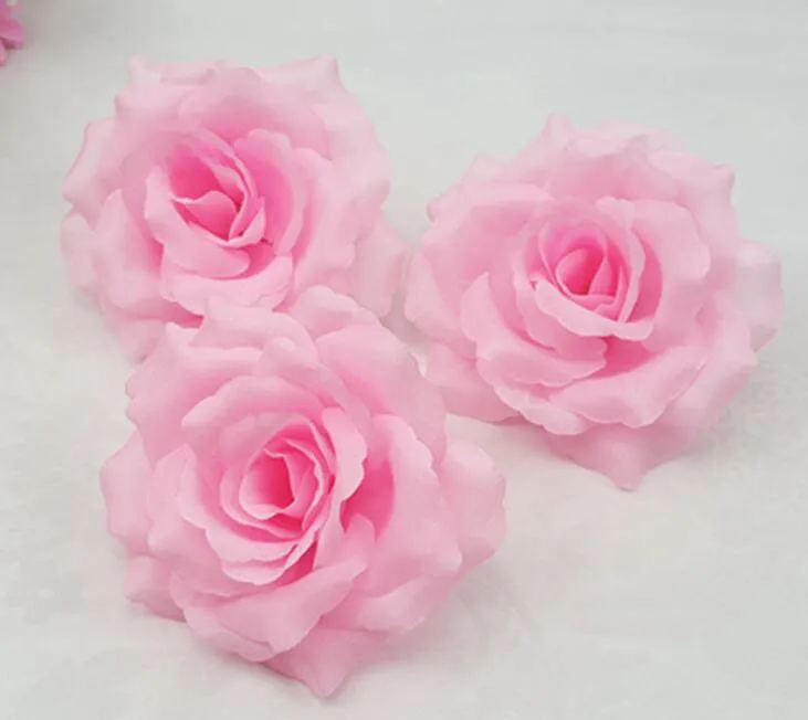10 cm sztuczna tkanina jedwabny kwiat róży głowica Dekrood