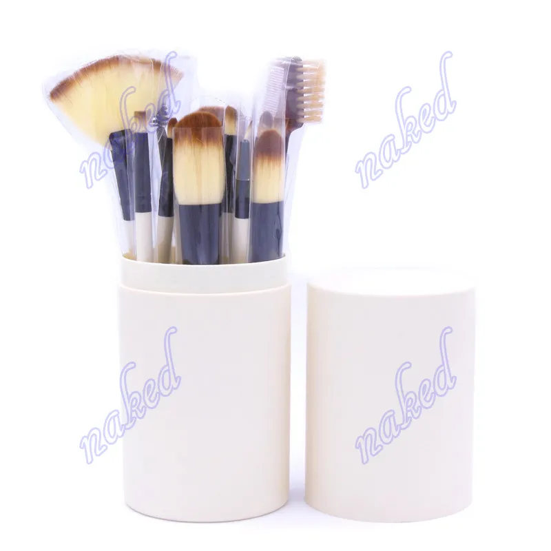 Kunststoff-Getränkehalter, 12 Make-up-Pinsel, sicherer Weg, staubiges Gebührenpaket, 12 Funktionspinsel für Lidschatten, Lippenstift, Fondation, kostenlose OEM-Bestellung