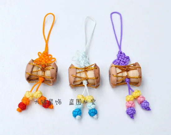 Cadeaux de corée du sud, poupées en argile, pendentifs de sac de téléphone portable, cadeaux folkloriques coréens faits à la main, chaîne de tambour en vedette 3684453