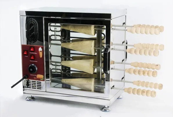 16 Rulli Commerciali 110v 220v Macchine per il pane Cono gelato elettrico Camino Torta Kurtos Kalacs Grill Roll Forno Maker Machine LLFA