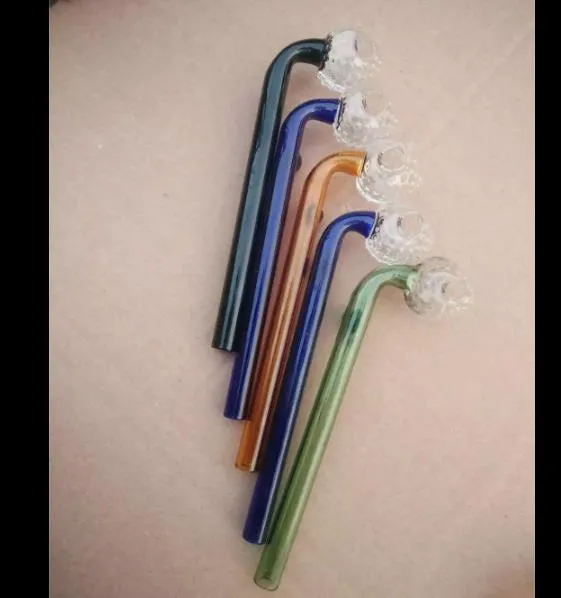 Multi - Color Rechte Tube Burner Bongs Accessoires, Olie Brander Glasleidingen Waterleidingen Glasleiding Olierouts Roken met druppelaar Glas B