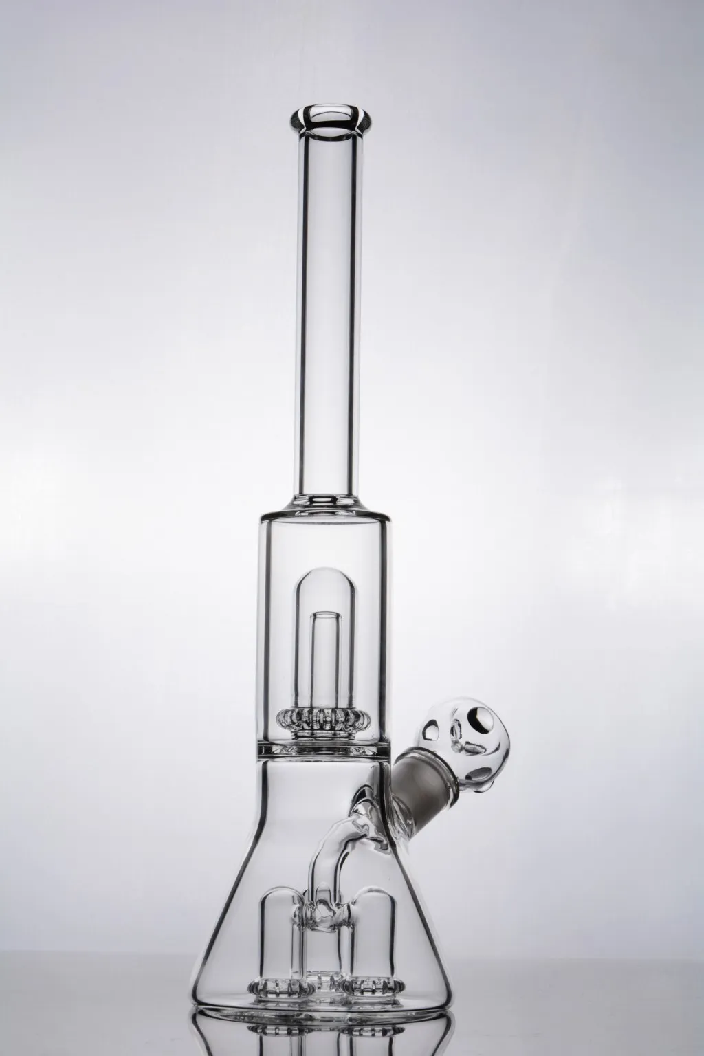 Wasserpfeifen Glasbongs Dab Rigs Gerader Becher mit vier innenliegenden Perkolator-Wasserrohren mit 18-mm-Verbindung