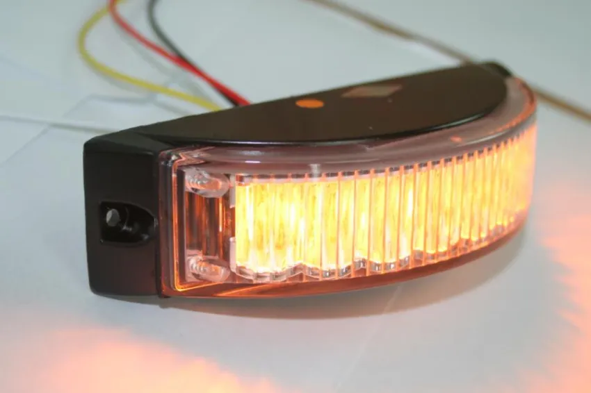 DC12V / 24 V 8W Car Surface Light Light, Grill Lights, LED Strobe Light, 19flash, Wodoodporna, 2 sztuk / 1