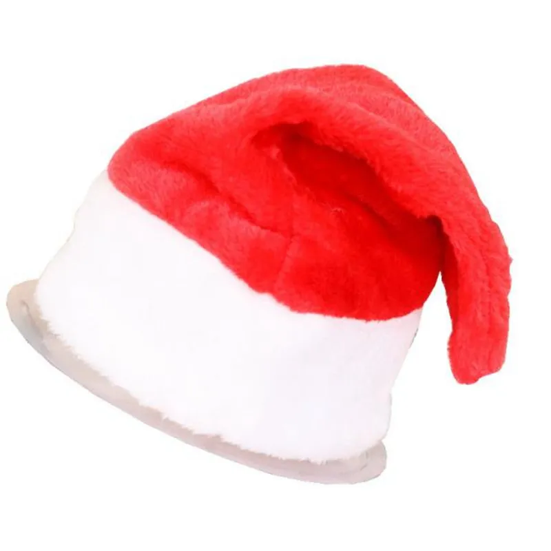 Christmas Hat Dorosłych Dzieci Boże Narodzenie Party Cap Czerwony Pluszowy Santa Kapelusz Dla Kostium Xmas Boks Dekoracji Prezent