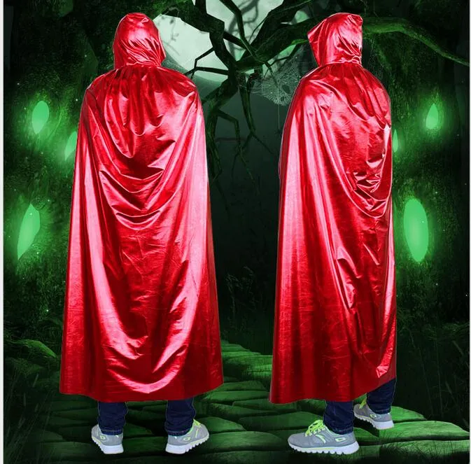 Halloween cosplay hooded cape cloaks carnival halloween kostymer fancy dress ball maid party barn vuxen konstym död trollkarl kappa