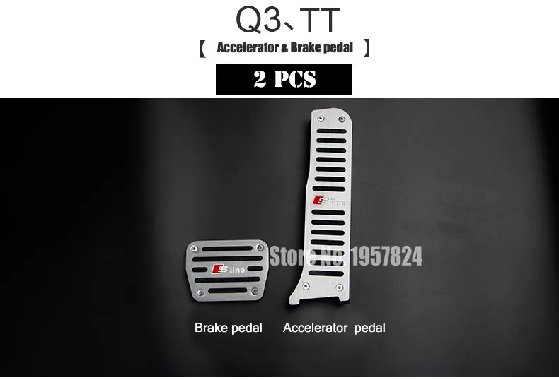 Projeto original sline aeroespacial liga de alumínio pedal do acelerador do freio do carro para A4 A5 A7 A8 Q5 Q3 Q7 A3 A6 TT