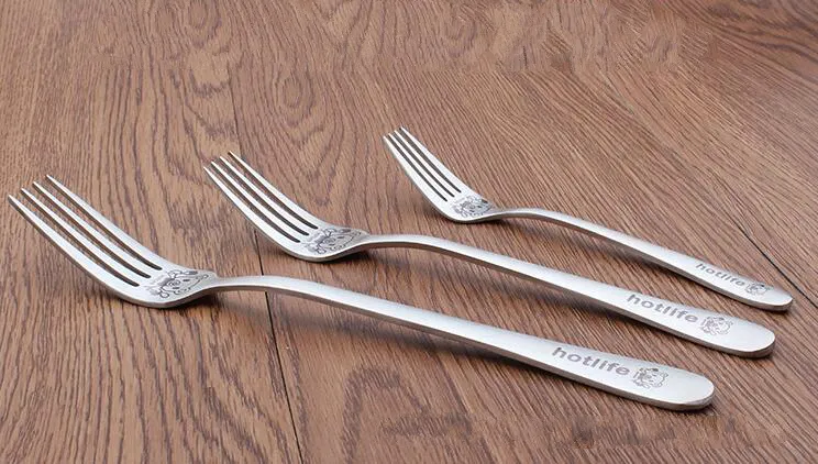 304 stainless steel dinnerware creative children fork bear handle adult fork dessert support custom and wholesale