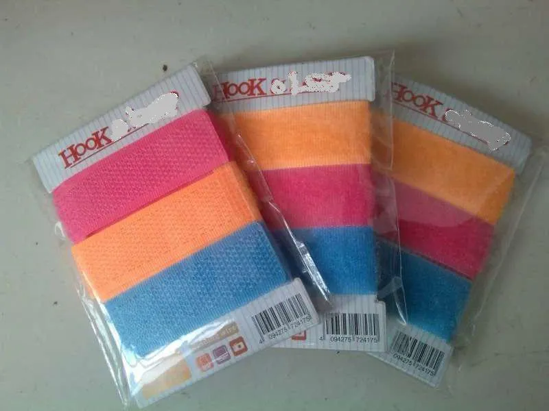 2000 pièces coloré réutilisable Nylon magique bande crochet boucle câble cordon liens rangé sangles organisateur