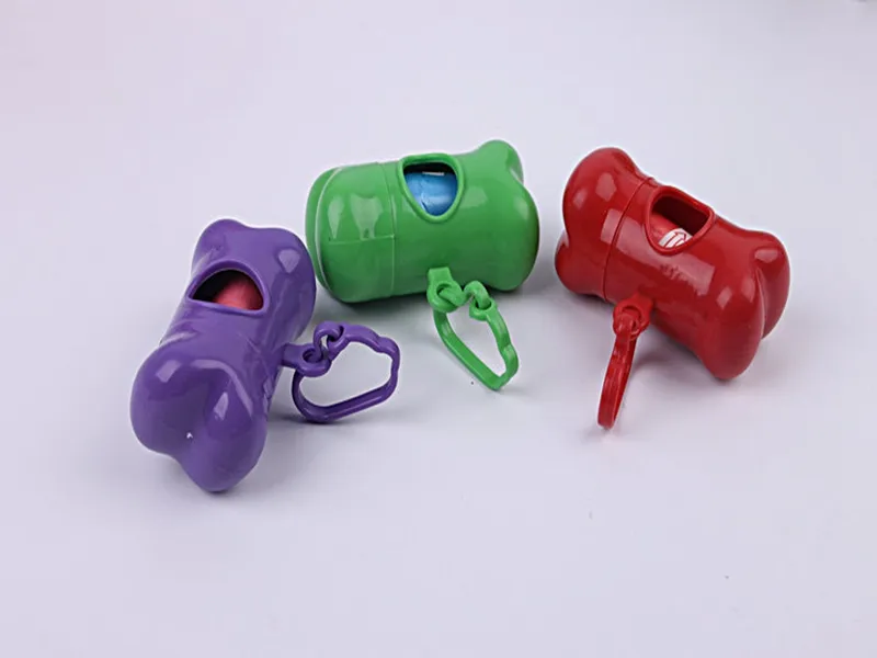 Fast shipping Bones type Dog Pet waste box With waste bags poop bag pet pooper scooper random color