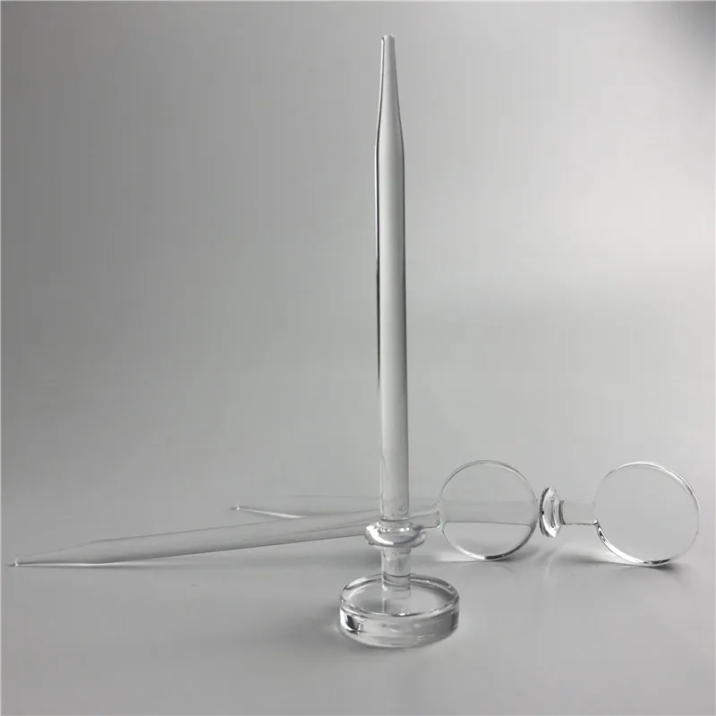 5 Inch Quartz Carb Cap Dabber Wax DAB Hookah Tool met 6mm Dikke Clear Universal Lollipop Ball Style Banger Caps