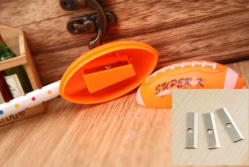 Cute American Football Single Hole Manual Pencil Sharpener Shool Supplies Desk Accessories Learning Gifts Prize Gifts