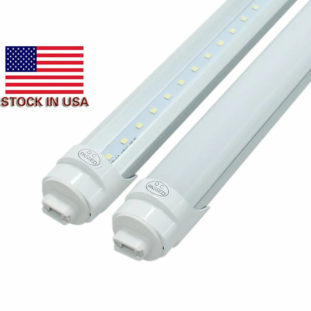 R17D t8 led tube 8ft 45W 2.4m tube light Rotating smd2835 AC85-265V clear frosted cover UL FCC CE free shipping