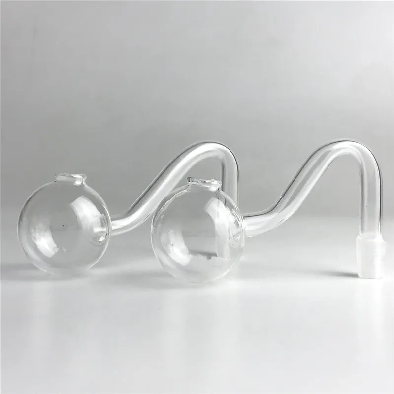 30mm XXL Big Bowl Oil Burner Glass Pipe med vattenpipa 10 mm manligt tunt vattenrökande rör Pyrex -brännare för bongs