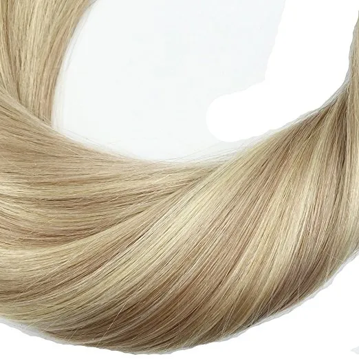 elibessdouble描画テープヘアエクステンション18613キャラメルブロンドミックス漂白金髪