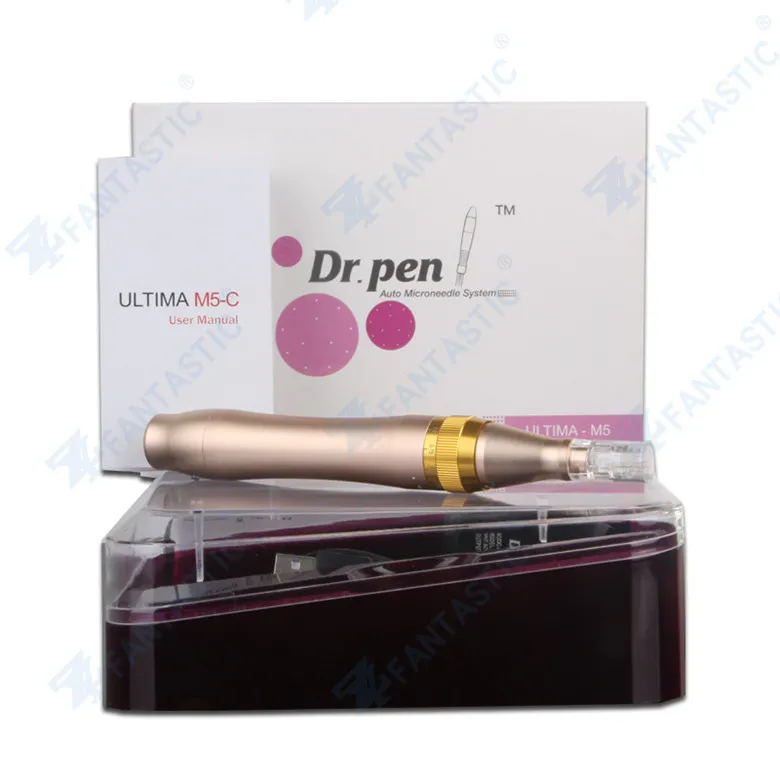 Populaire oplaadbare ultima m5 derma pen Wireless / Wired Electric MicroneEdle Roller Dr.Pen met 5 Snelheid van Digital Control Skin Care Machine