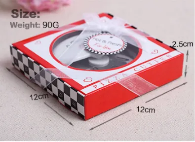 venda quente uma fatia de amor cortador de pizza em favores de caixa de pizza em miniatura decoração de casamento presentes de casamento atacado