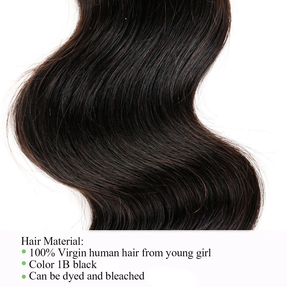 3 bundels Braziliaans Body Wave Haarweefsel Natuurlijke Kleur Zwart Maagd Indiaas Maleisisch Peruaans Cambodjaans Chinees Menselijk haar Inslag7106425