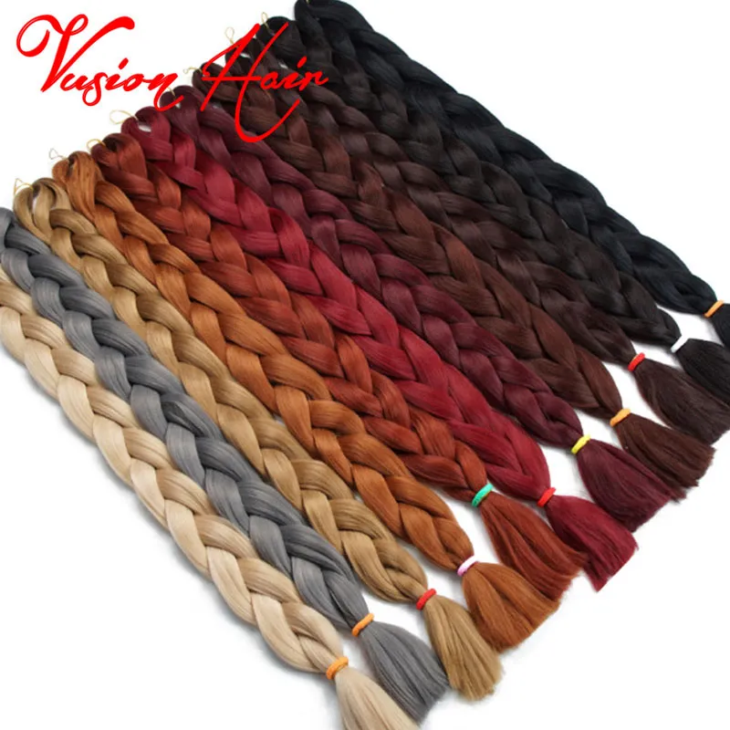Solid Color Xpression Braiding Hair Bulk Crochet Braids 82 Inch 165gpack Kanekalon Braiding Hair Jumbo Synthetic Braiding Hair Ex5152925
