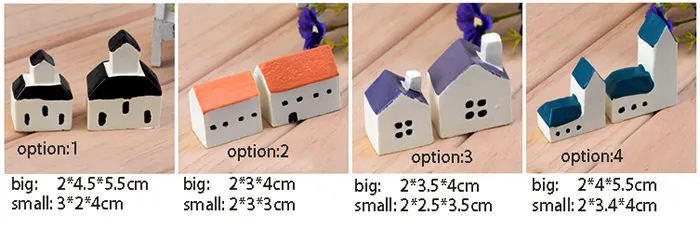 20 conjuntos grátis shiping 4options 4 cores minúsculos castelos de fadas decorativas DIY jardim e casa mesa resina artificial miniaturas cottage acessório