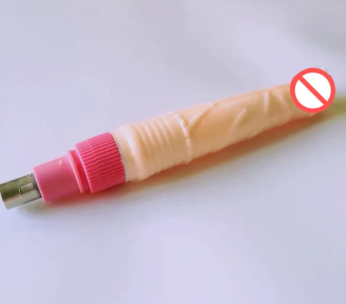 Vuxen Produkt Vibration Dildo med Tips Böjd till Automatisk Sexmaskin Tillbehör, Kärlek Maskinfäste, Kvinnlig penis för onani