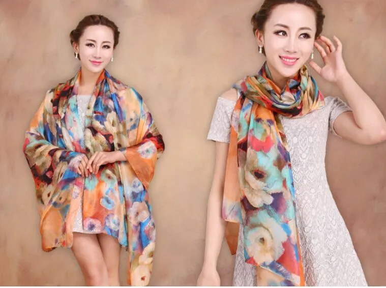 Gorgeous 100% Silk scarf Shawl SCARF scarves Scarf #1428