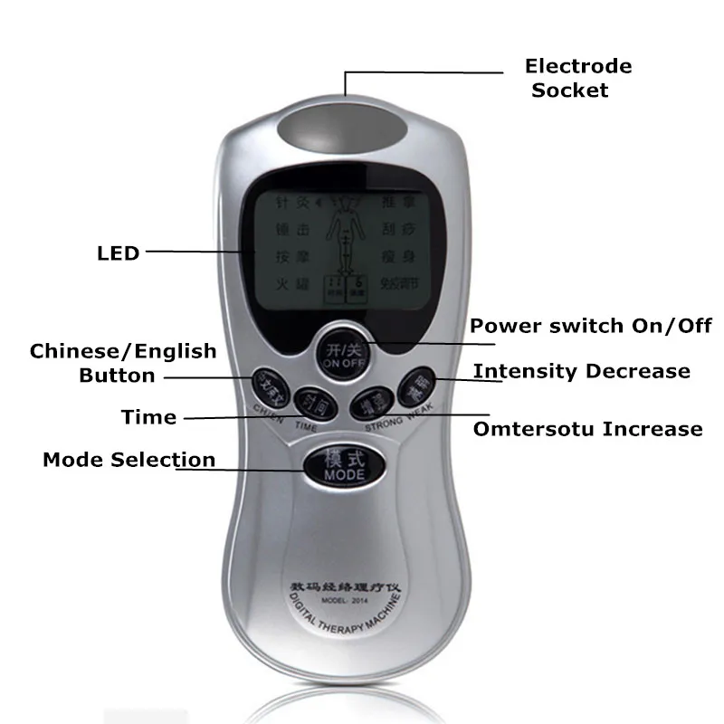 4 Elektrodkuddar TENS ACUPUNTURE MASSAGER Digital Electric Full Body Massager Digital Therapy Massage Machine1998783