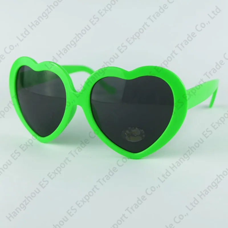 Óculos de sol colorido Love feminino 13 cores festa coração óculos GAGA estrela estilo UV400