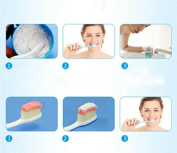 Denti da dentifricio in polvere di grado alimentare Bamboo Dentifrice Care orale la pulizia igienica naturale a carbone organico Attivata Naturale Giallo ST3663488