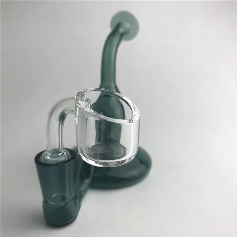 Quartz Banger with Glass Oil Rigs Water Bong 14mm Male Female Joint Mini Little Klein Bongs 3mm Thick L XL Domeless Nail