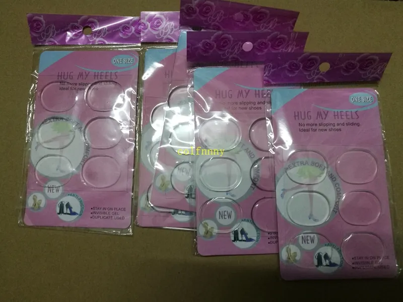 100 packs1 pack = 6 pièces vente chaude feuille femmes dames filles rond Silicone Gel chaussure semelle intérieure Inserts coussin coussin soins des pieds talon poignées doublure