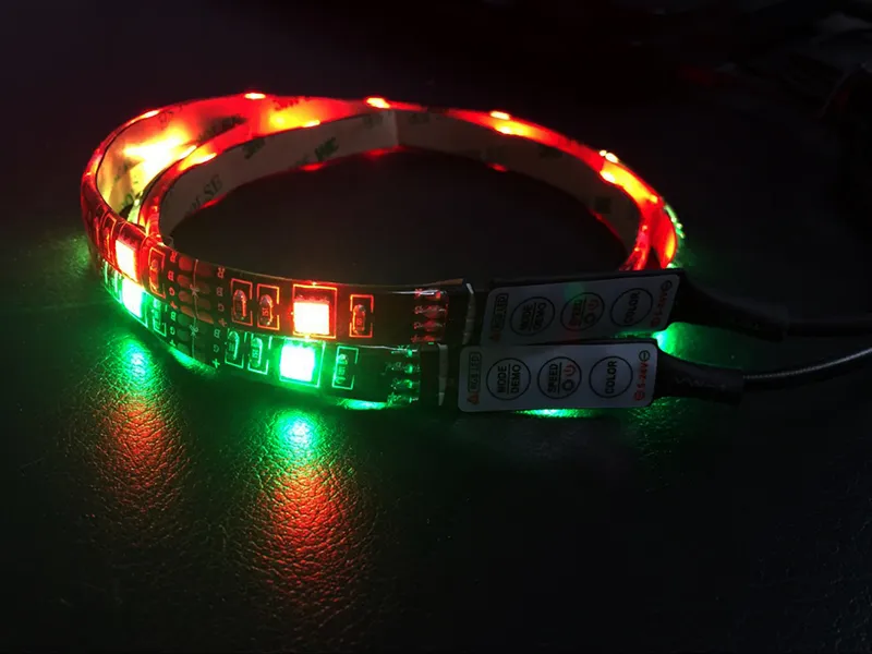 5050 DC 5V USB RGB LED-remsa 30LED / M Ljusremsor Flexibelt Vattentät tejp 1m 2m 4 * 0,5m fjärrkontroll för TV-bakgrund