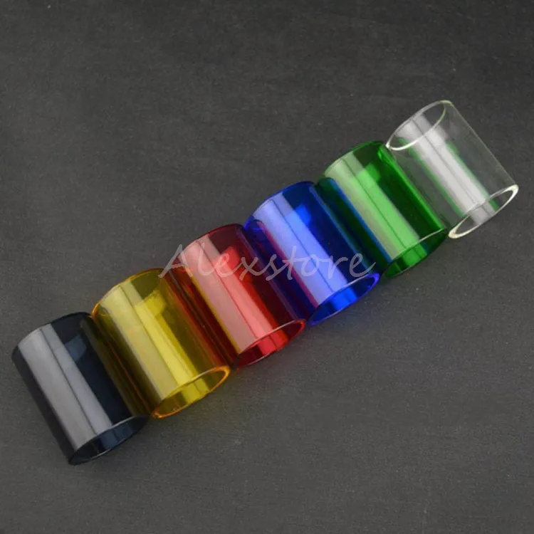 Glass Tube for TFV8 Big BABY Coil Pyrex Replacement Colorful Replaceable Caps Sleeve Tube for TFV8 Big BABY Tank Atomizers RBA