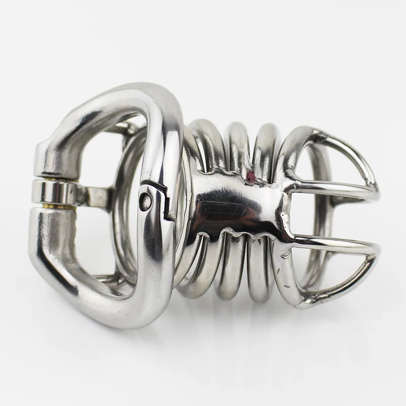 New Stainless Steel Male Chastity Device 80mm Cock Cage Peins Lock BDSM Sex Toys For Men Chastity Belt