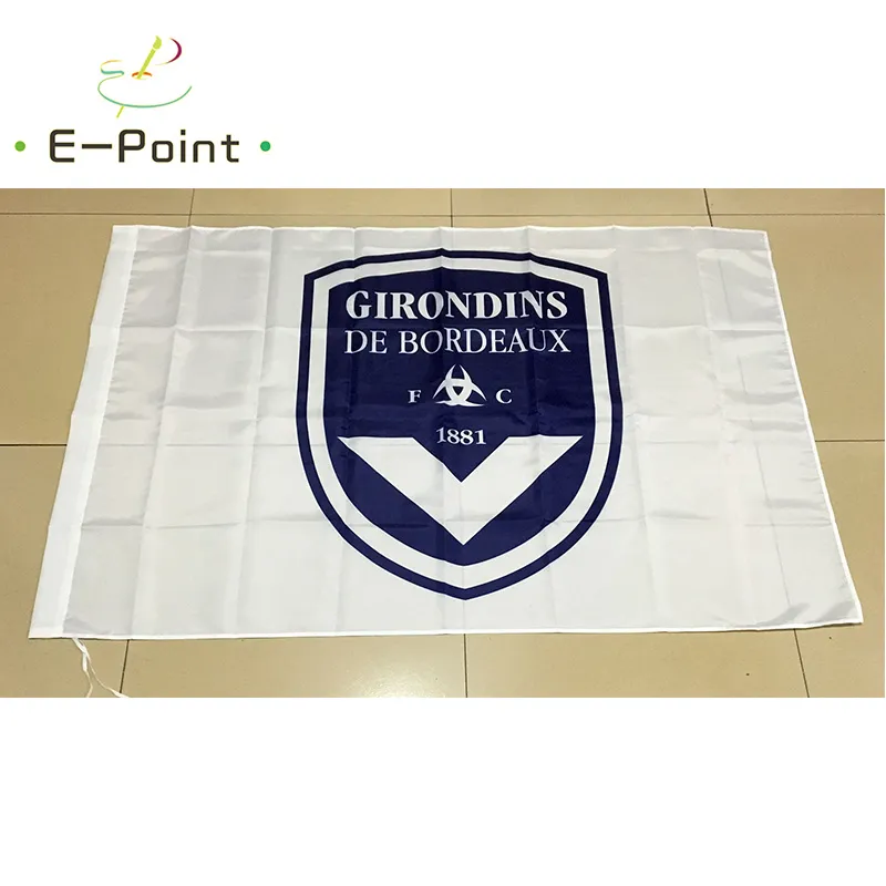 Frankreich FC Girondins de Bordeaux 3*5ft (96cm*144cm) Polyester-Flagge, Banner-Dekoration, fliegende Hausgarten-Flagge, festliche Geschenke