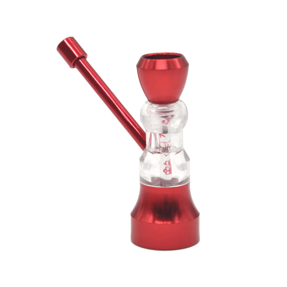 mini tubo de alumínio shisha de metal para fumar água shisha cachimbo de água moedor de ervas máquina de rolamento vaporizador de papel caixa de comprimidos bongs de vidro