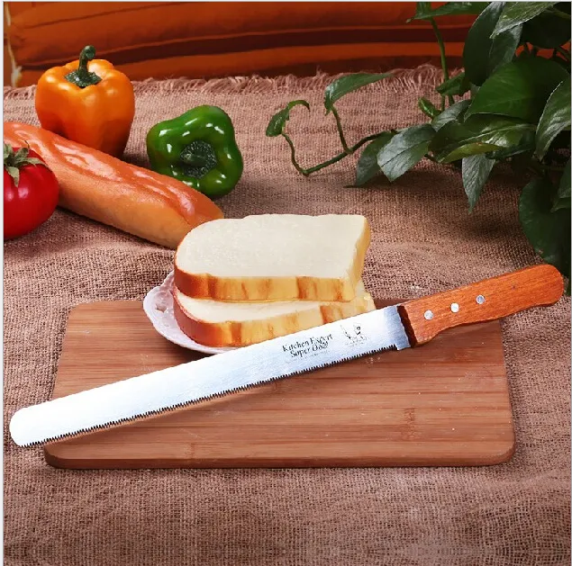 Wholesale- Stainless Steel Baking Tool 12 Inch bread toast cutter Spatula Pastry Cream Knife Blade birthday Cake tools free shipping