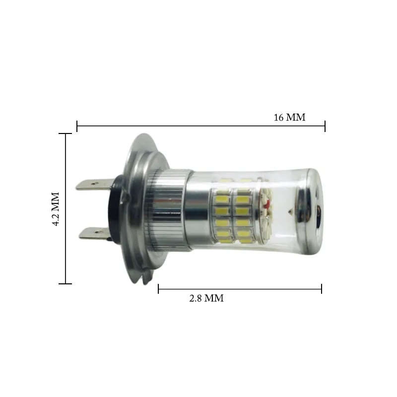2 шт., 12 В постоянного тока, автомобильные превосходные ярко-белые H7 48SMD 3014, противотуманные светодиодные фары, лампа 46709345610