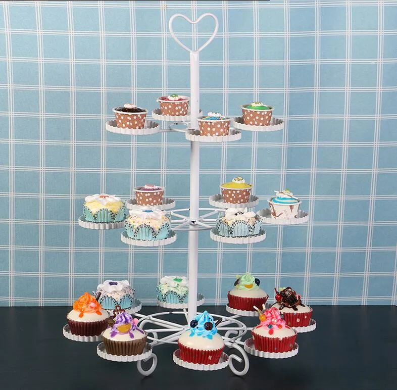 Rvs Cake Stand 3Tier Candy Fruit Cakes Desserts Plaatstandaards voor Bruiloft Cupcake Fruit Plaatstandaard