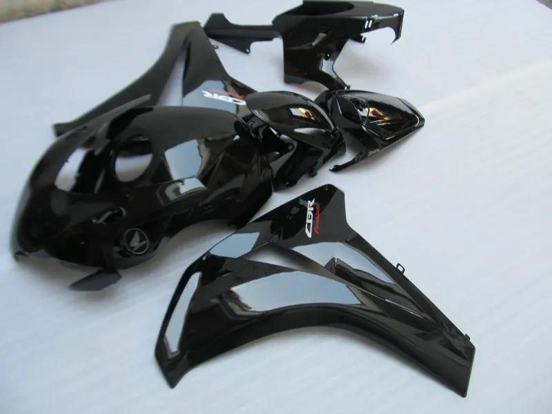 Spritzgegossenes, kostenloses 7-Gifs-Verkleidungsset für HONDA CBR1000RR 2008–2011, glänzend schwarzes Verkleidungsset CBR1000RR 08 09 10 11 OT19