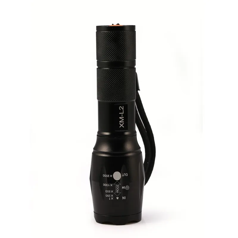 LED flashlight Tactical Flashlight 8000 Lumens  XM-L2 Zoomable 5 Modes aluminum Lanterna LED Torch Flashlights For Camping