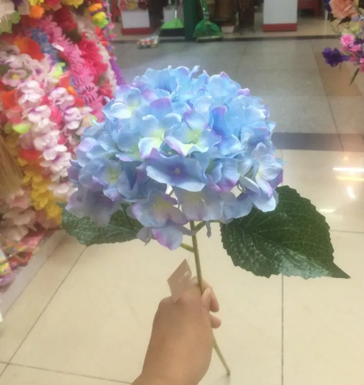 Artificial Hydrangea Flower 80cm/31.5" Fake Silk Single Hydrangeas for Wedding Centerpieces Home Party Decorative Flowers