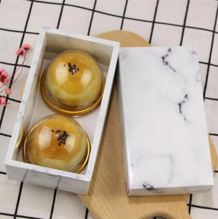 moderne marbrure Art motif neige Niang oeuf-jaune bouffée cadeau papier boîte couverture lune gâteau boîtes livraison gratuite