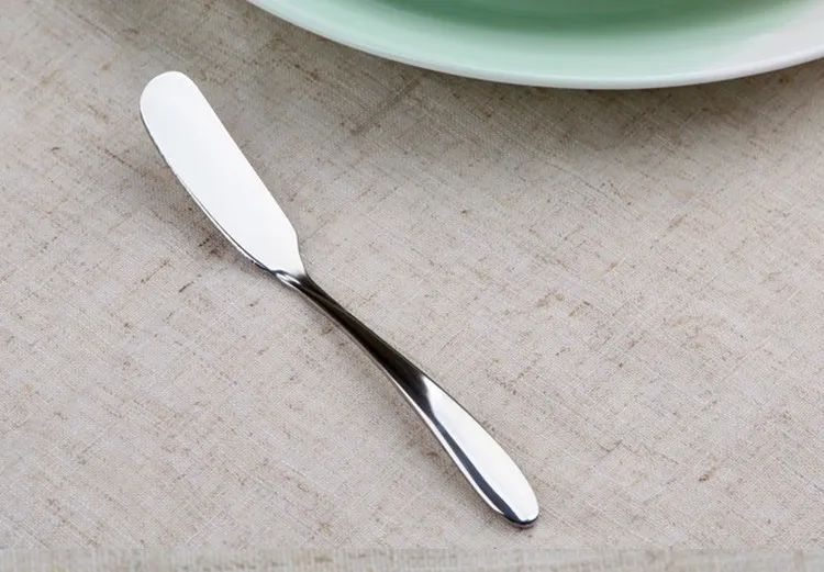 500 pçs utensílio de aço inoxidável talheres faca de manteiga queijo sobremesa geléia espalhador ferramenta de café da manhã #5727