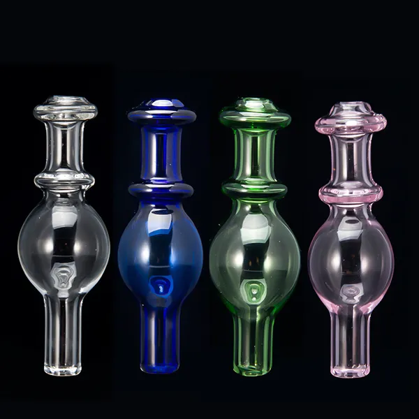 Tappo in carburatore a bolle di vetro da 20 mm con cupola fumosa al quarzo Chiodi termici banger colorati universali Verde Viola Rosa Blu Trasparente Dab Rig